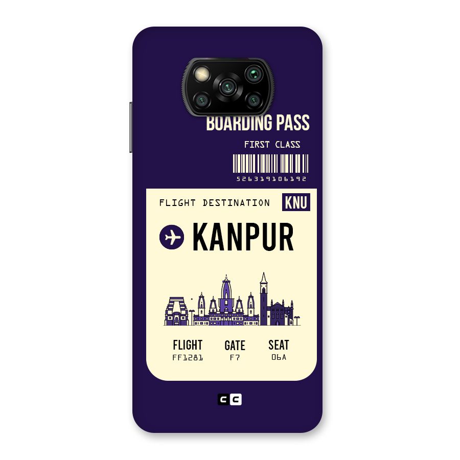 Kanpur Boarding Pass Back Case for Poco X3