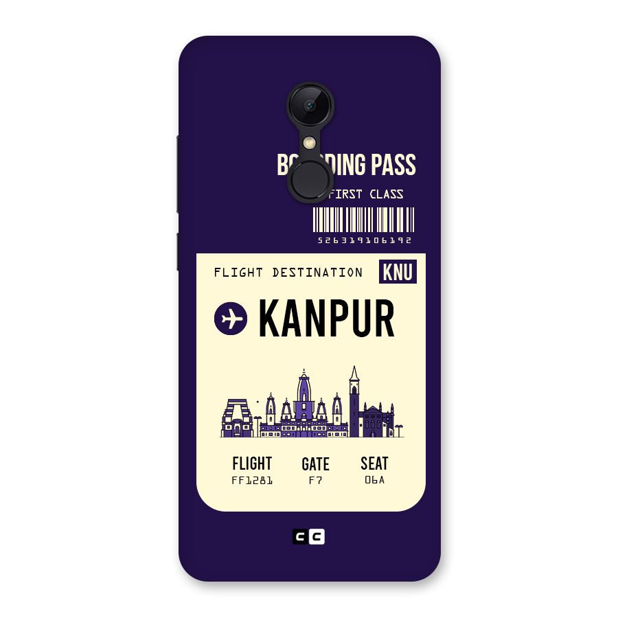 Kanpur Boarding Pass Back Case for Redmi 5