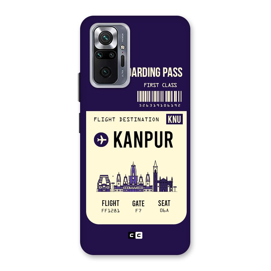 Kanpur Boarding Pass Back Case for Redmi Note 10 Pro Max