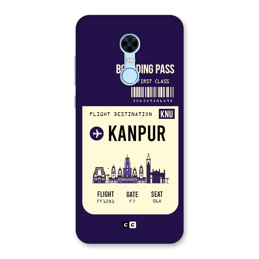 Kanpur Boarding Pass Back Case for Redmi Note 5