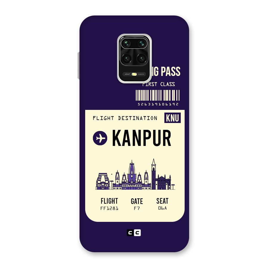Kanpur Boarding Pass Back Case for Redmi Note 9 Pro
