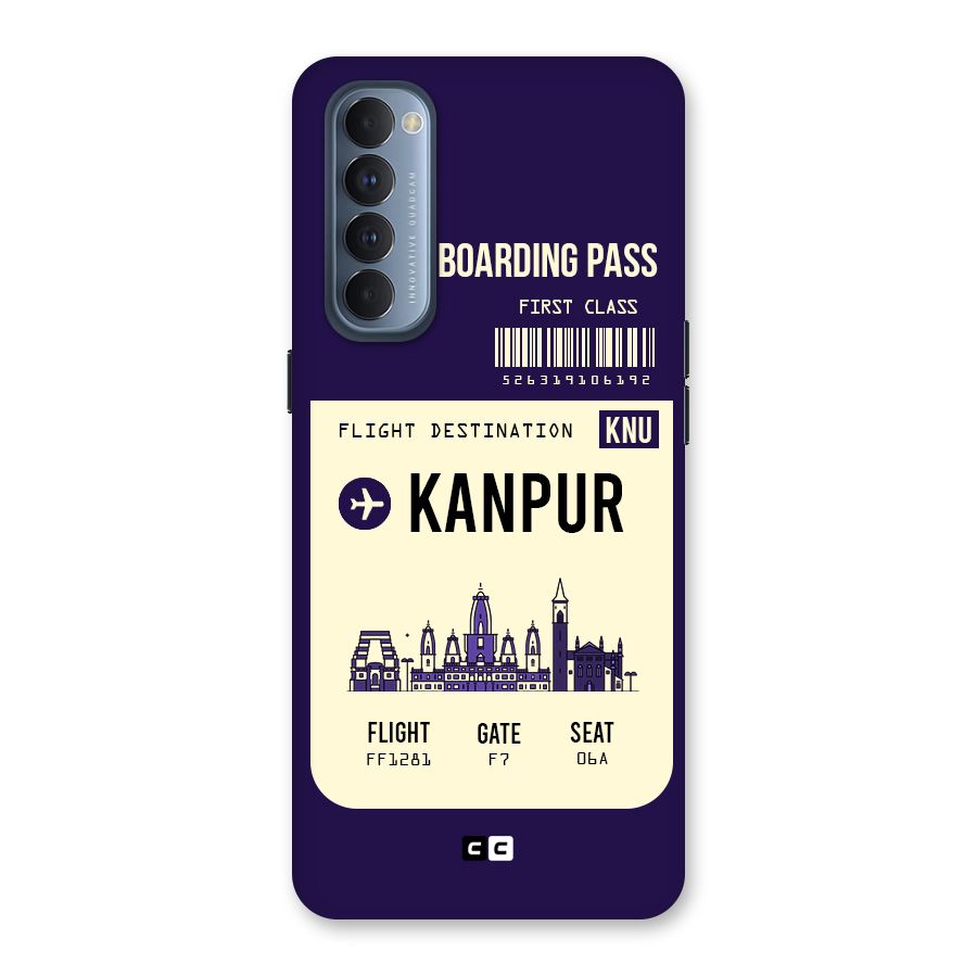 Kanpur Boarding Pass Back Case for Reno4 Pro