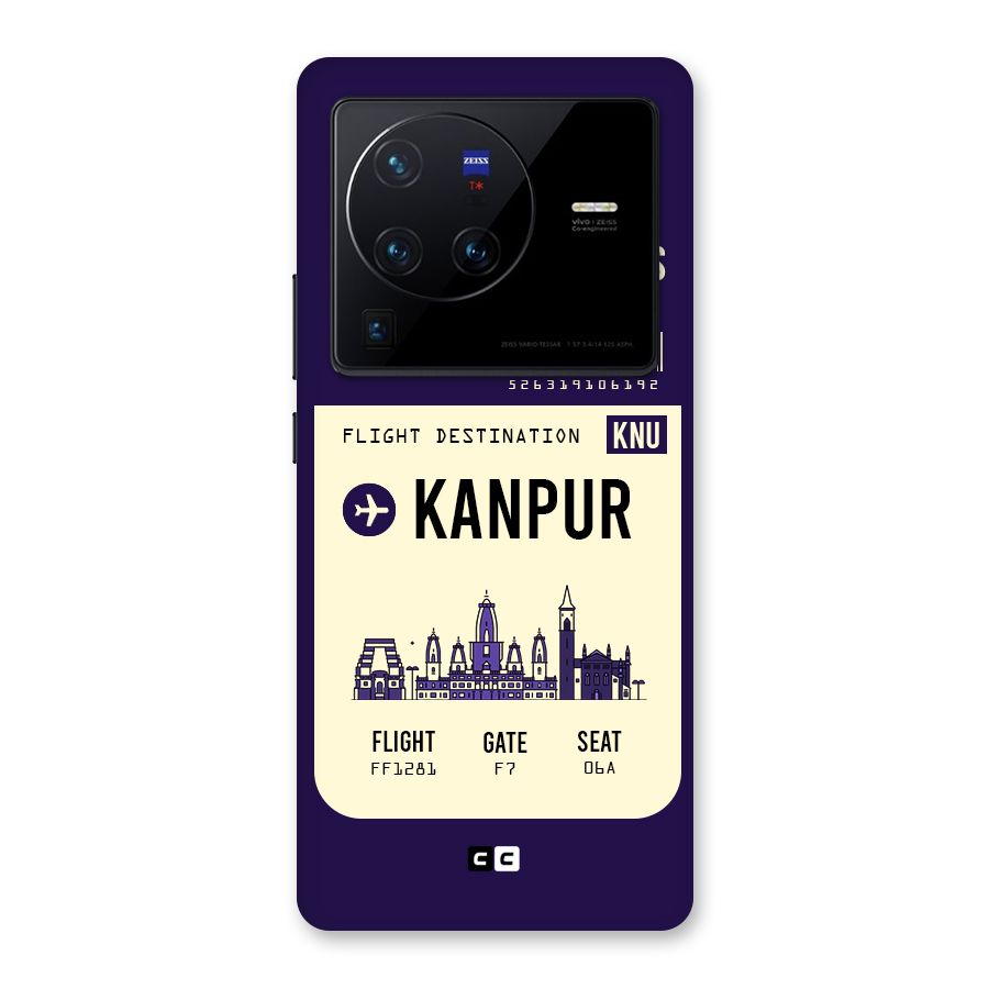 Kanpur Boarding Pass Back Case for Vivo X80 Pro