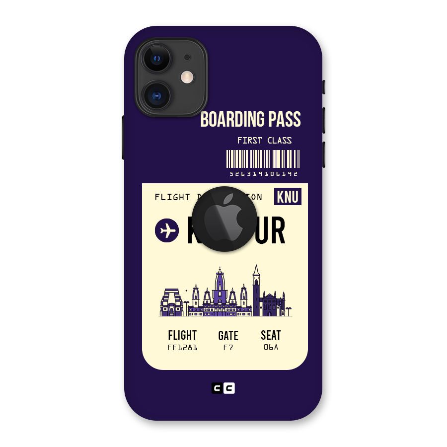 Kanpur Boarding Pass Back Case for iPhone 11 Logo Cut