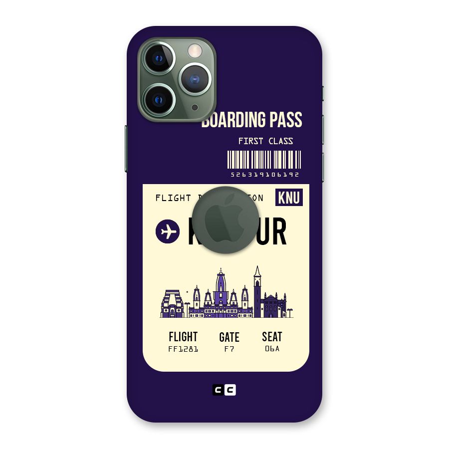 Kanpur Boarding Pass Back Case for iPhone 11 Pro Logo  Cut