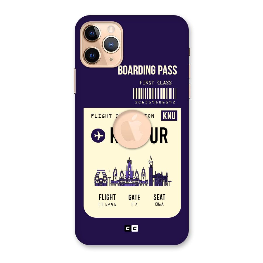 Kanpur Boarding Pass Back Case for iPhone 11 Pro Max Logo Cut