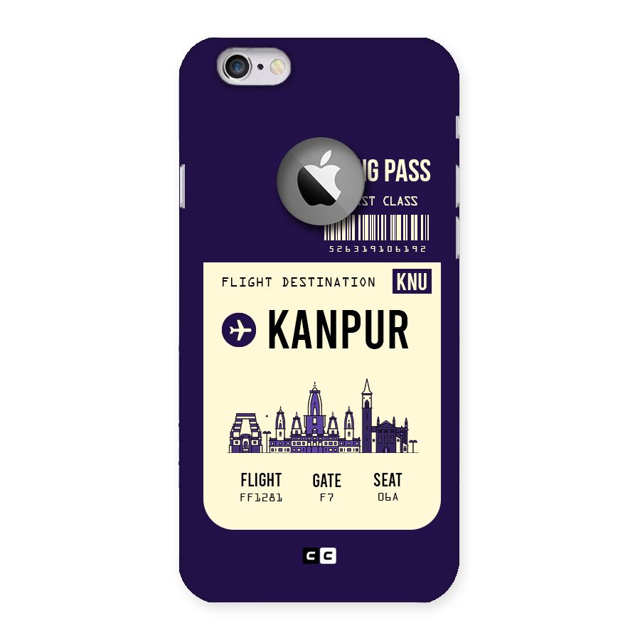 Kanpur Boarding Pass Back Case for iPhone 6 Logo Cut