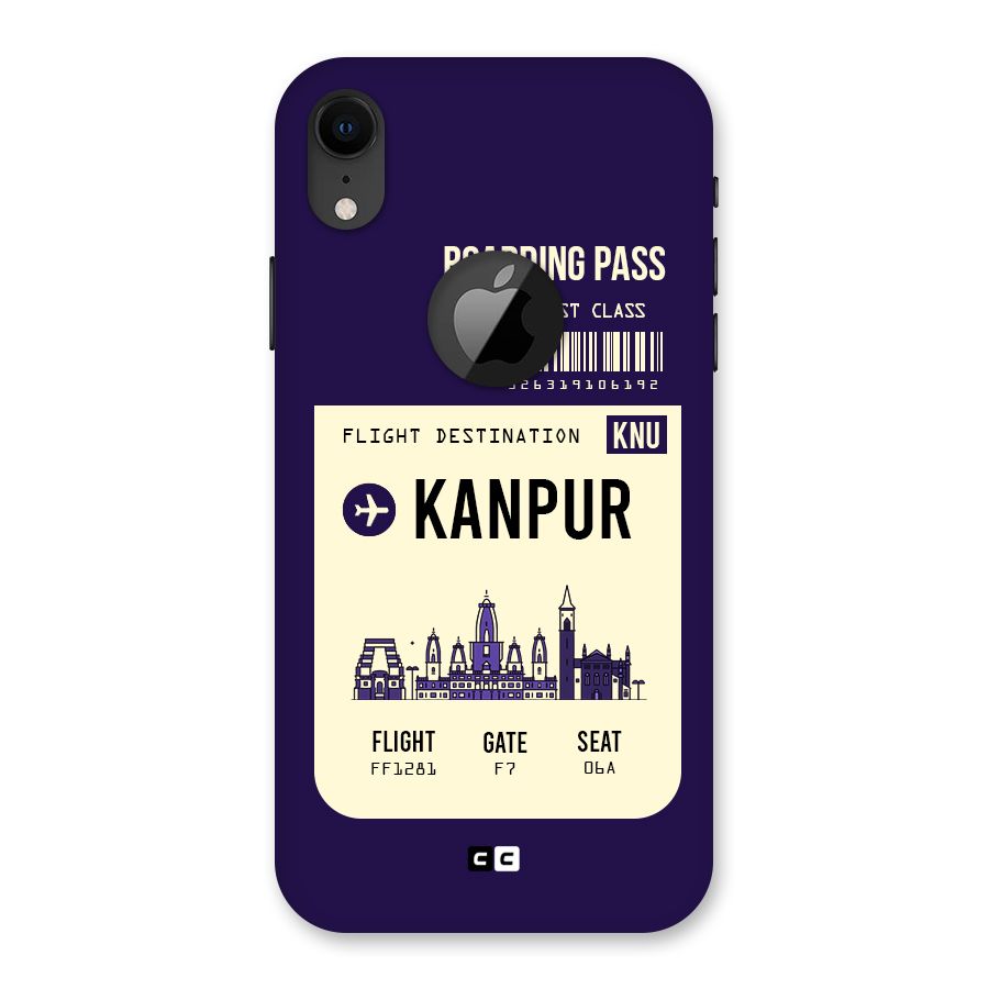 Kanpur Boarding Pass Back Case for iPhone XR Logo Cut