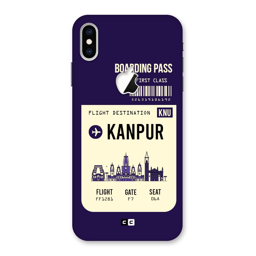 Kanpur Boarding Pass Back Case for iPhone XS Max Apple Cut