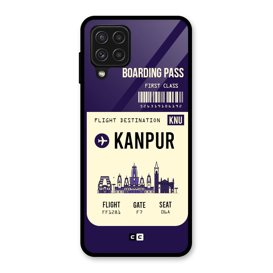 Kanpur Boarding Pass Glass Back Case for Galaxy A22 4G