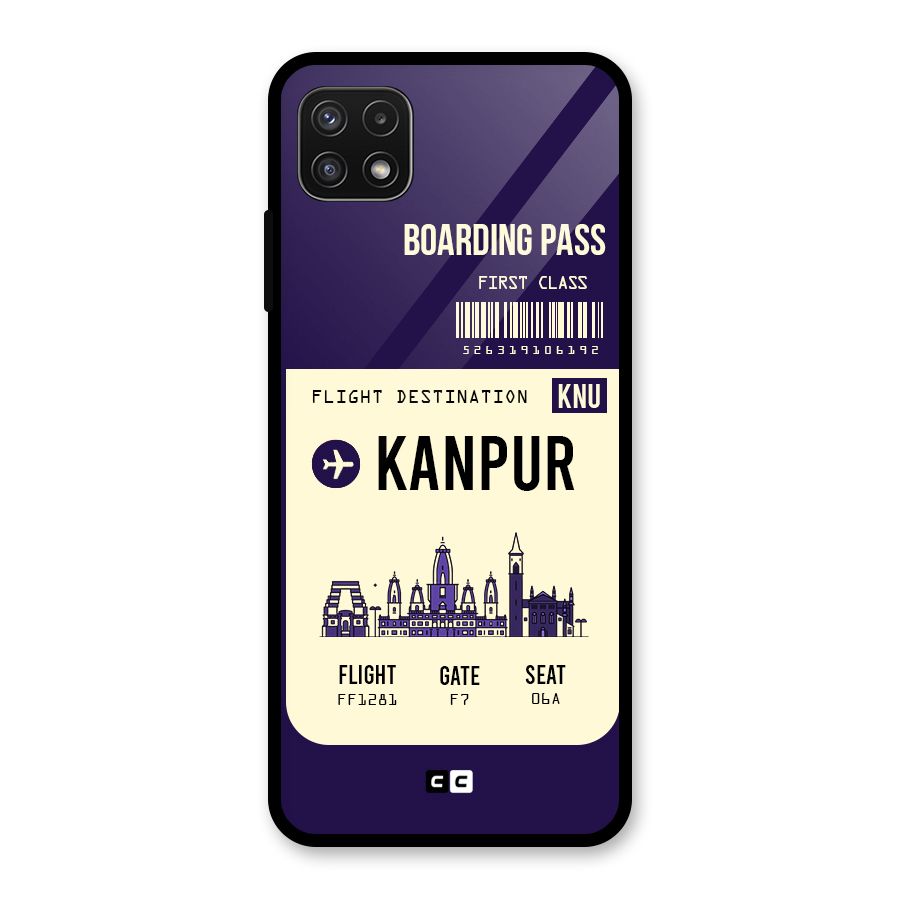 Kanpur Boarding Pass Glass Back Case for Galaxy A22 5G