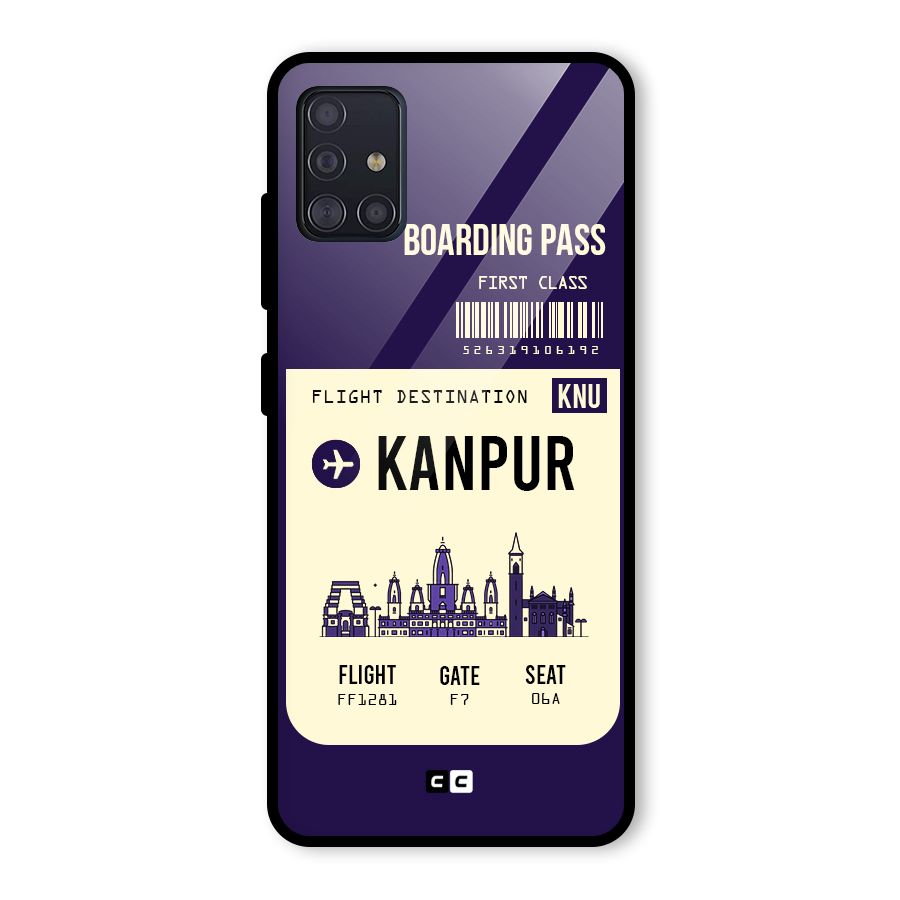 Kanpur Boarding Pass Glass Back Case for Galaxy A51