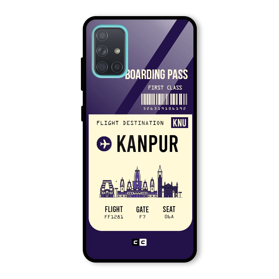 Kanpur Boarding Pass Glass Back Case for Galaxy A71