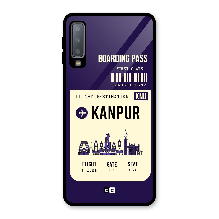 Kanpur Boarding Pass Glass Back Case for Galaxy A7 (2018)