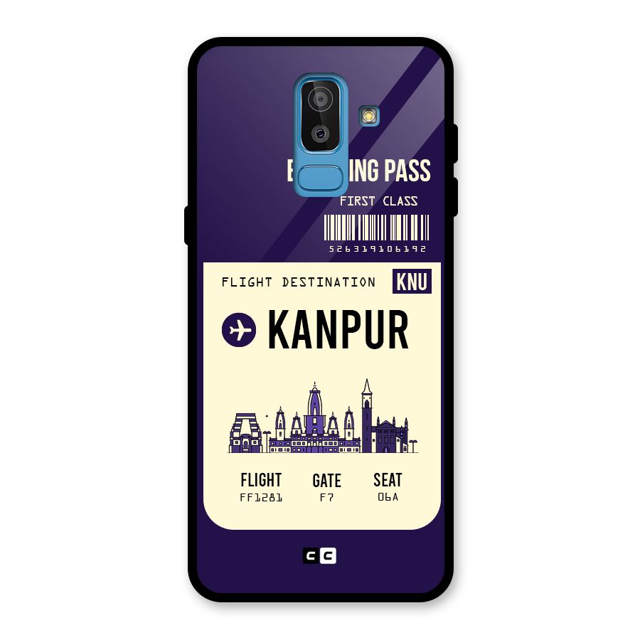 Kanpur Boarding Pass Glass Back Case for Galaxy J8