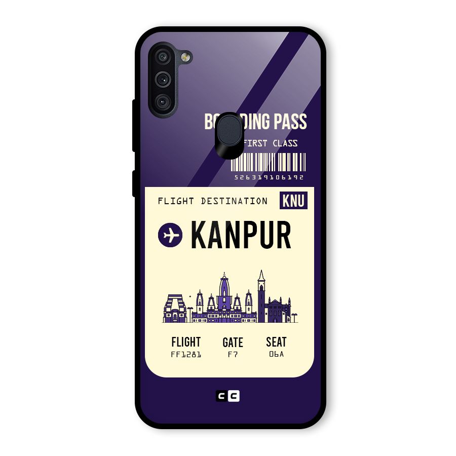 Kanpur Boarding Pass Glass Back Case for Galaxy M11