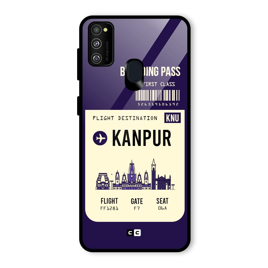 Kanpur Boarding Pass Glass Back Case for Galaxy M30s