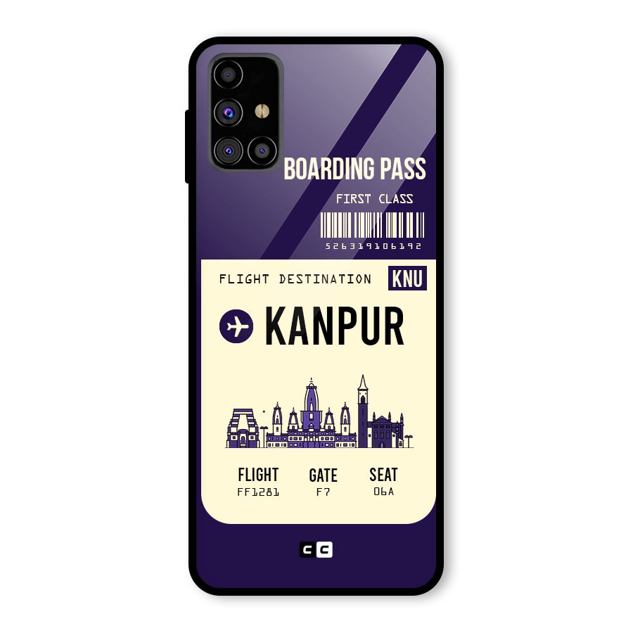 Kanpur Boarding Pass Glass Back Case for Galaxy M31s