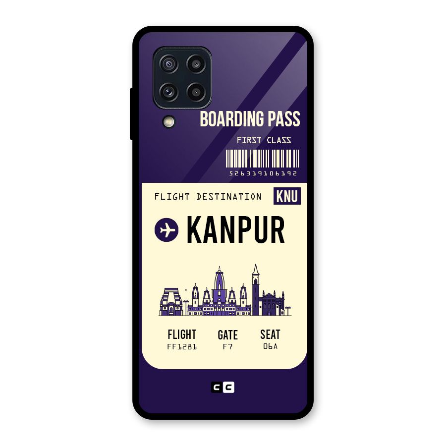 Kanpur Boarding Pass Glass Back Case for Galaxy M32
