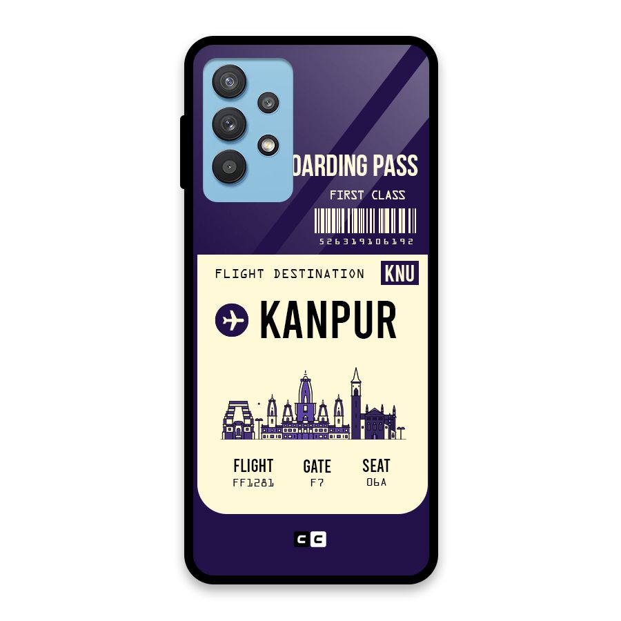 Kanpur Boarding Pass Glass Back Case for Galaxy M32 5G