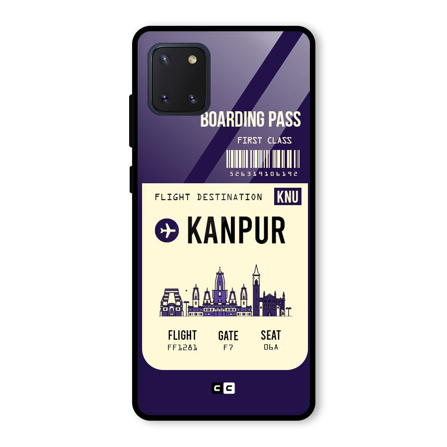 Kanpur Boarding Pass Glass Back Case for Galaxy Note 10 Lite
