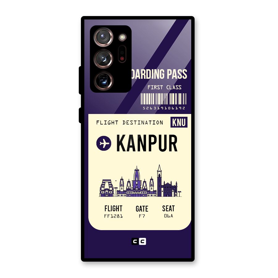 Kanpur Boarding Pass Glass Back Case for Galaxy Note 20 Ultra