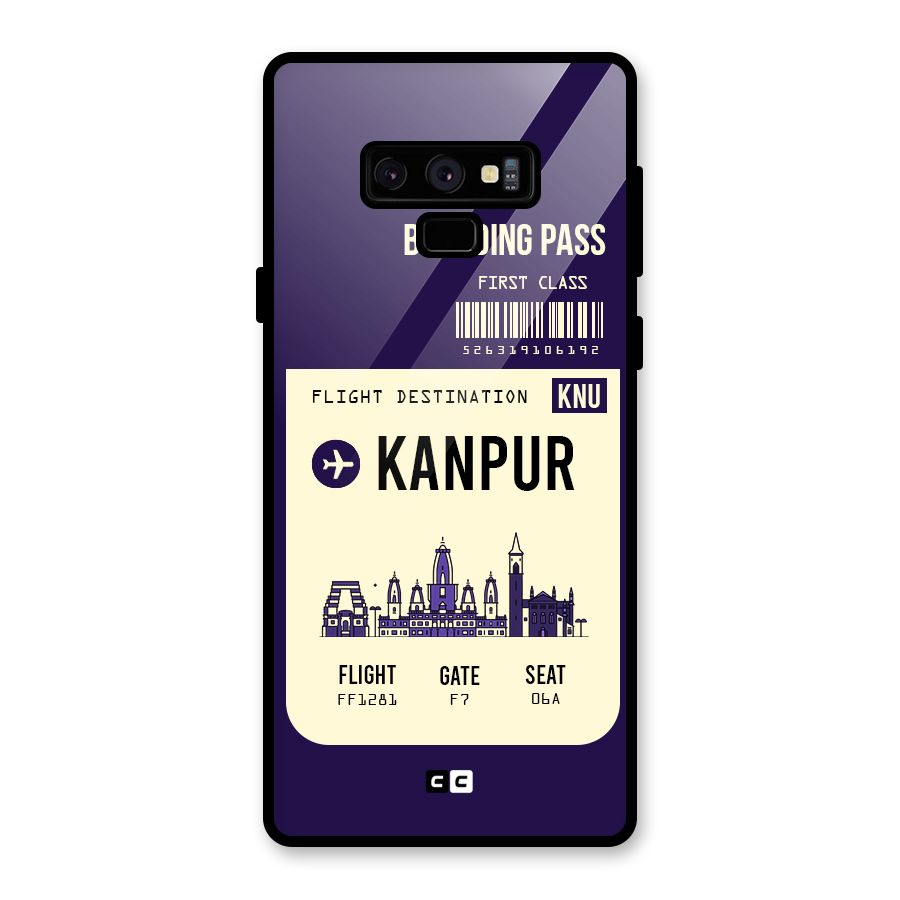Kanpur Boarding Pass Glass Back Case for Galaxy Note 9