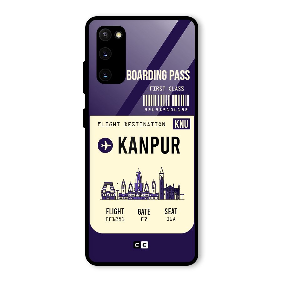 Kanpur Boarding Pass Glass Back Case for Galaxy S20 FE 5G