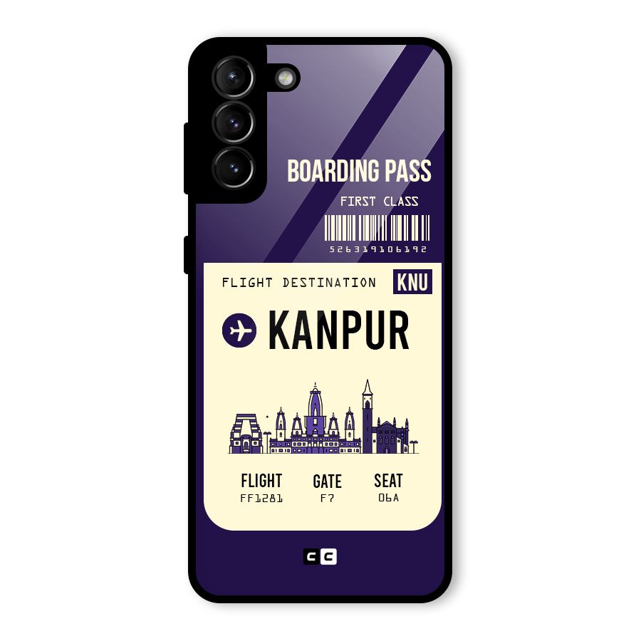 Kanpur Boarding Pass Glass Back Case for Galaxy S21 Plus