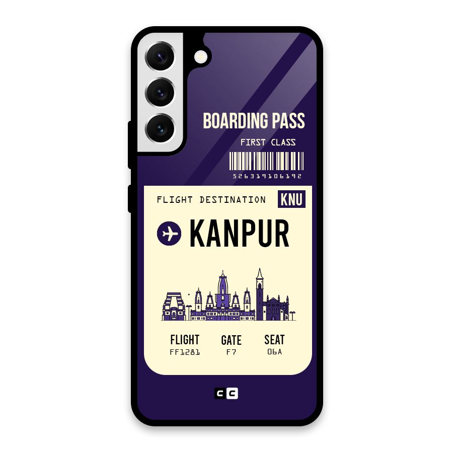 Kanpur Boarding Pass Glass Back Case for Galaxy S22 Plus 5G