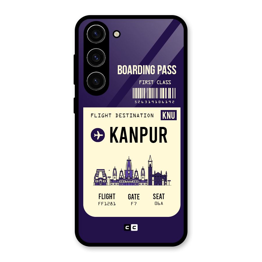 Kanpur Boarding Pass Glass Back Case for Galaxy S23 Plus