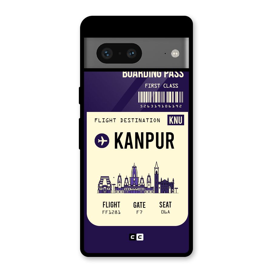 Kanpur Boarding Pass Glass Back Case for Google Pixel 7