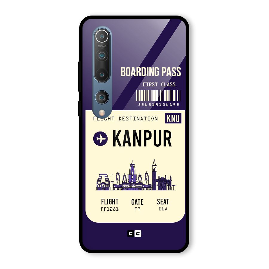 Kanpur Boarding Pass Glass Back Case for Mi 10