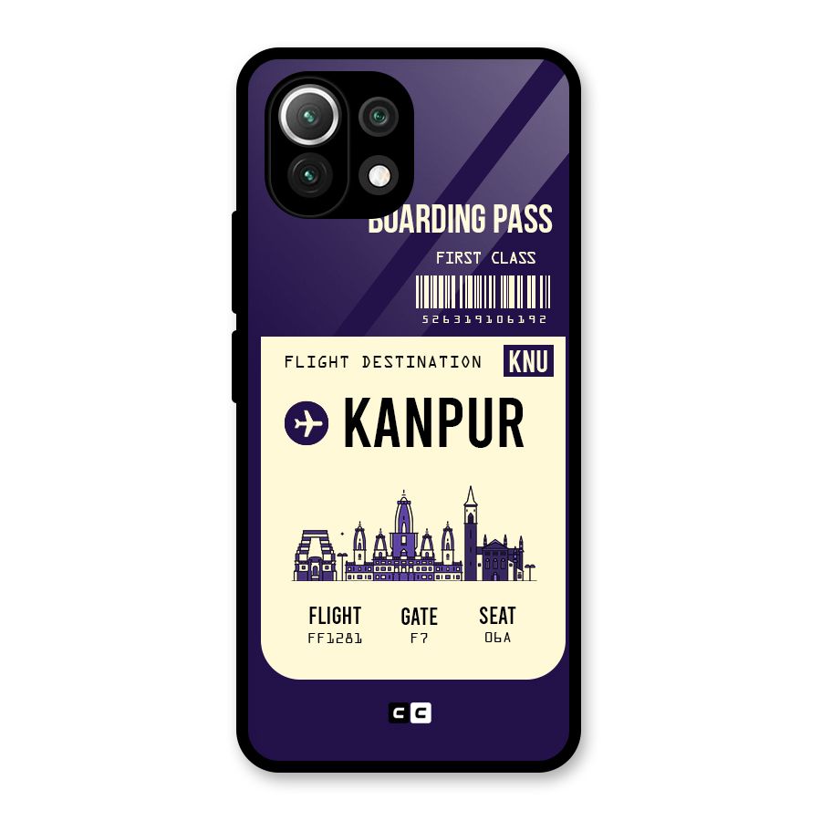 Kanpur Boarding Pass Glass Back Case for Mi 11 Lite NE 5G