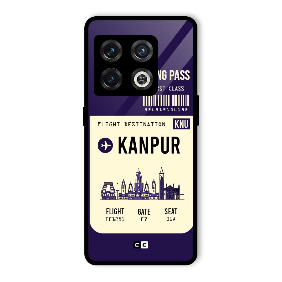 Kanpur Boarding Pass Glass Back Case for OnePlus 10 Pro 5G
