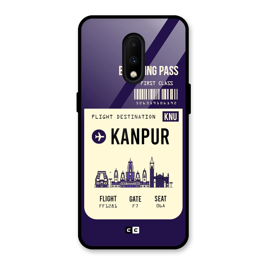 Kanpur Boarding Pass Glass Back Case for OnePlus 7