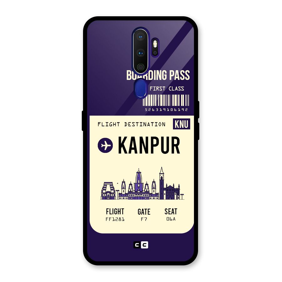 Kanpur Boarding Pass Glass Back Case for Oppo A9 (2020)