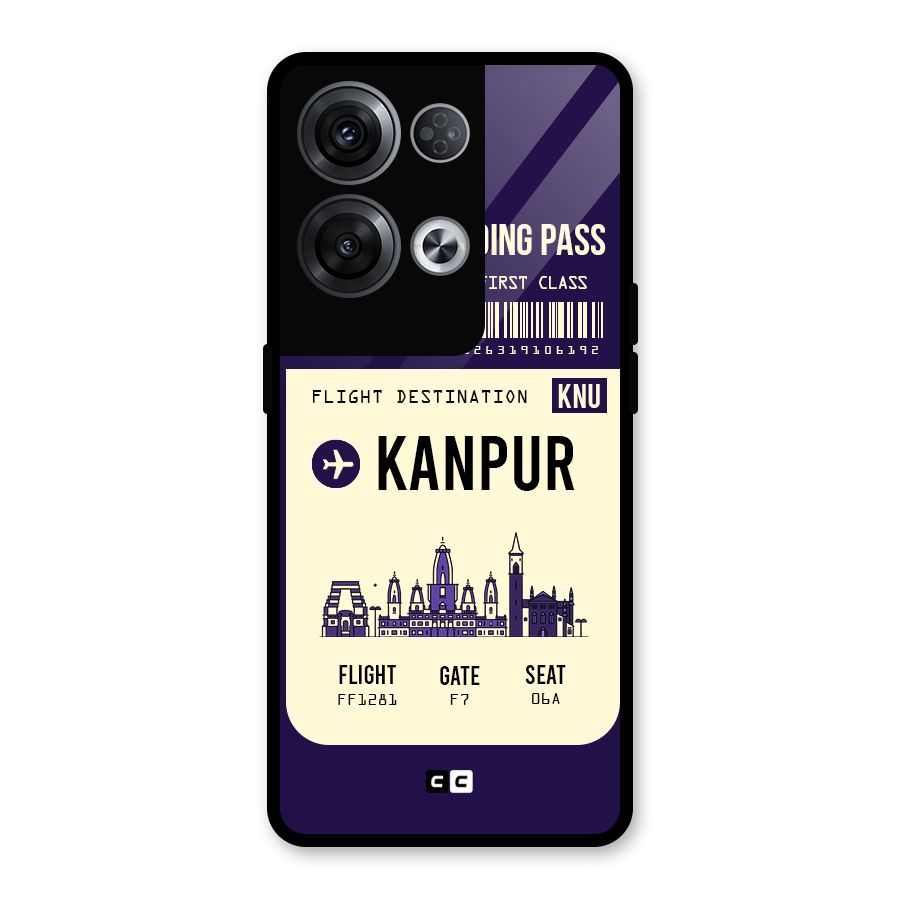 Kanpur Boarding Pass Glass Back Case for Oppo Reno8 Pro 5G