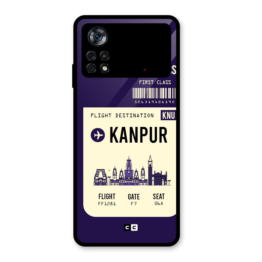 Kanpur Boarding Pass Glass Back Case for Poco X4 Pro 5G