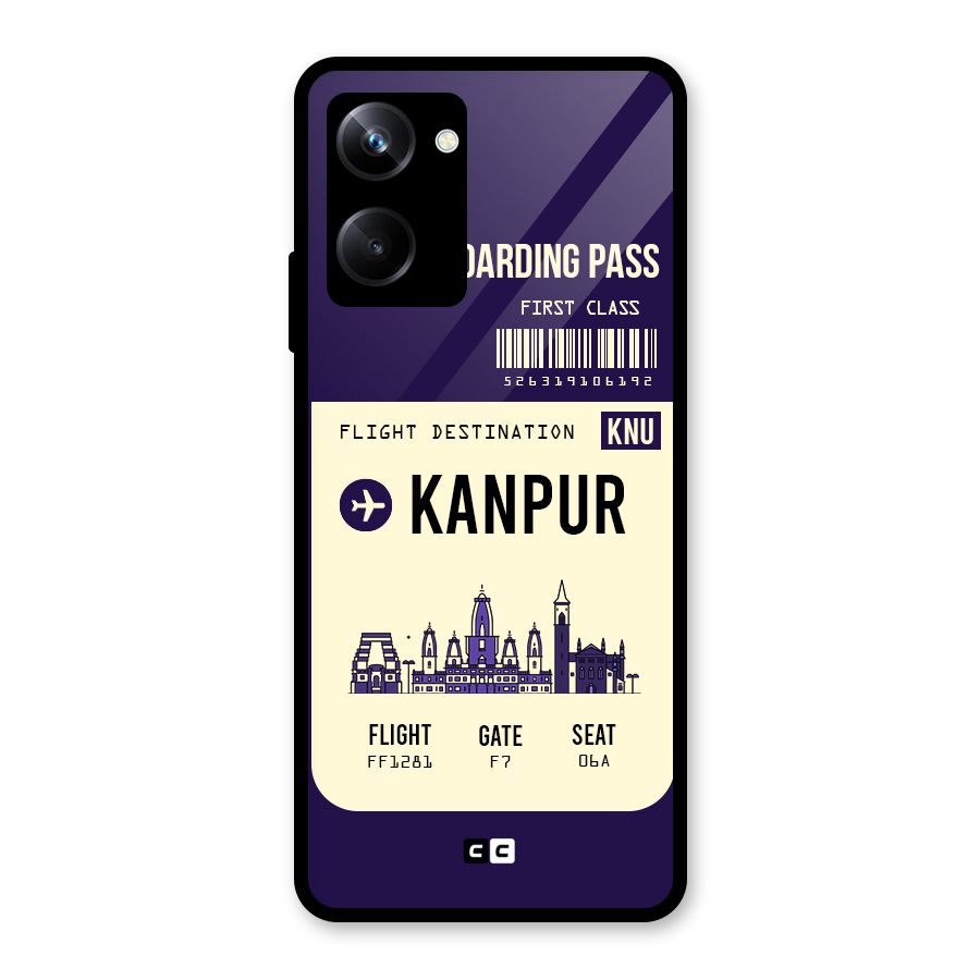 Kanpur Boarding Pass Glass Back Case for Realme 10 Pro