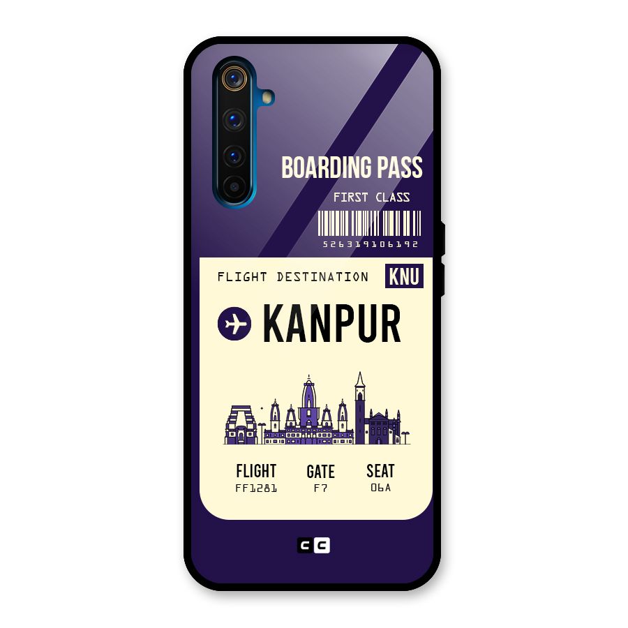 Kanpur Boarding Pass Glass Back Case for Realme 6 Pro