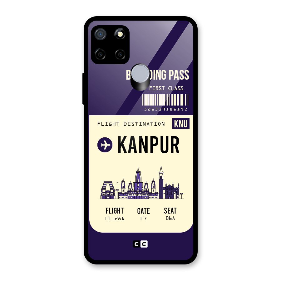 Kanpur Boarding Pass Glass Back Case for Realme C12