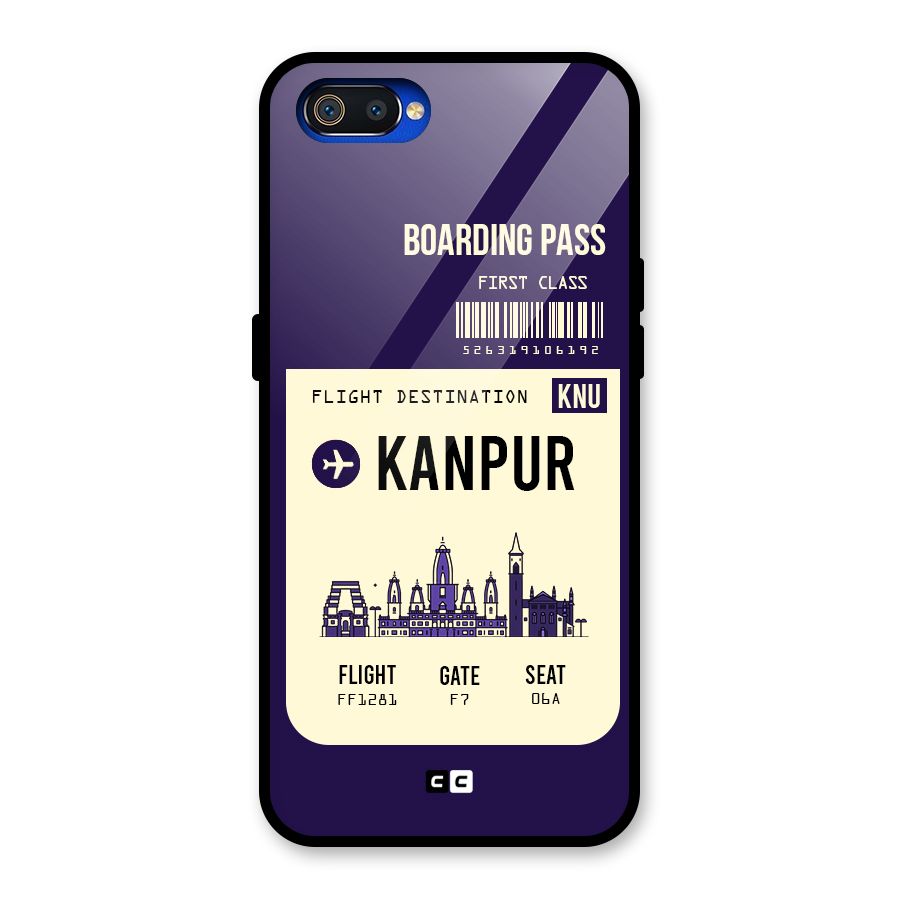 Kanpur Boarding Pass Glass Back Case for Realme C2