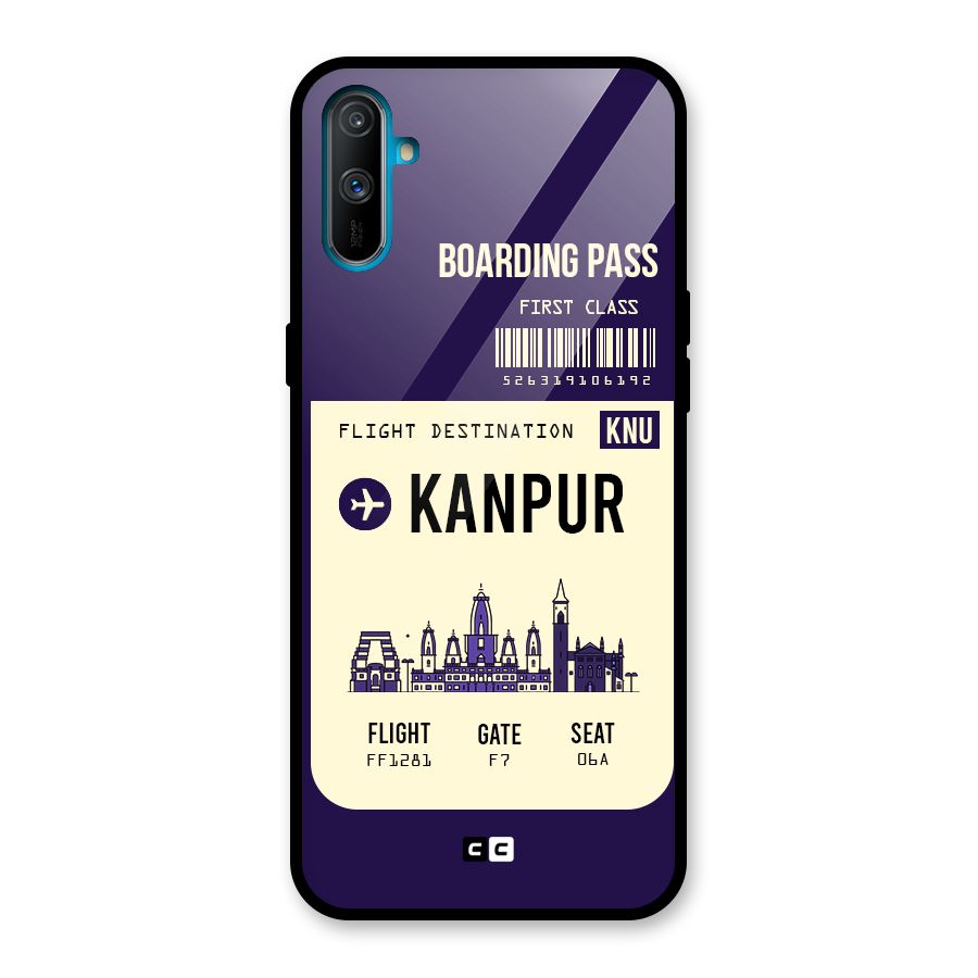 Kanpur Boarding Pass Glass Back Case for Realme C3