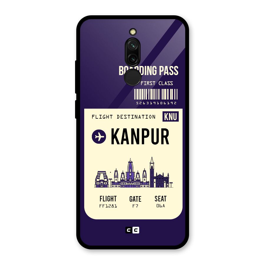 Kanpur Boarding Pass Glass Back Case for Redmi 8