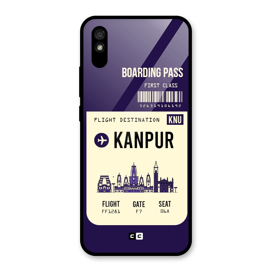 Kanpur Boarding Pass Glass Back Case for Redmi 9A