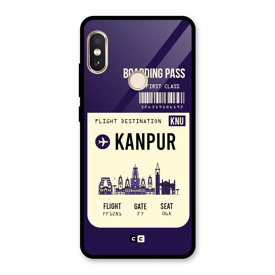 Kanpur Boarding Pass Glass Back Case for Redmi Note 5 Pro