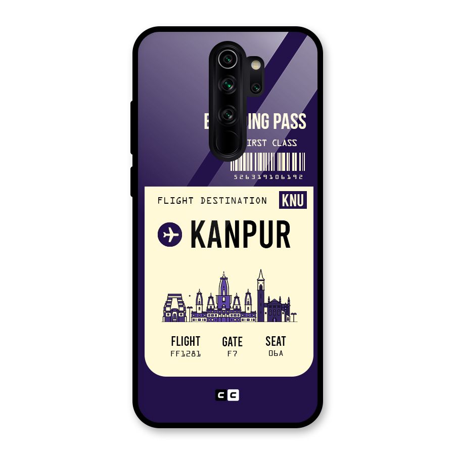 Kanpur Boarding Pass Glass Back Case for Redmi Note 8 Pro