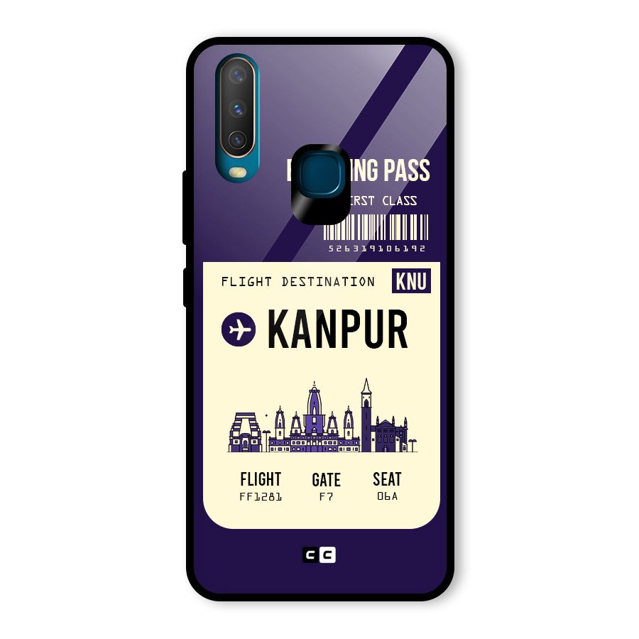 Kanpur Boarding Pass Glass Back Case for Vivo U10