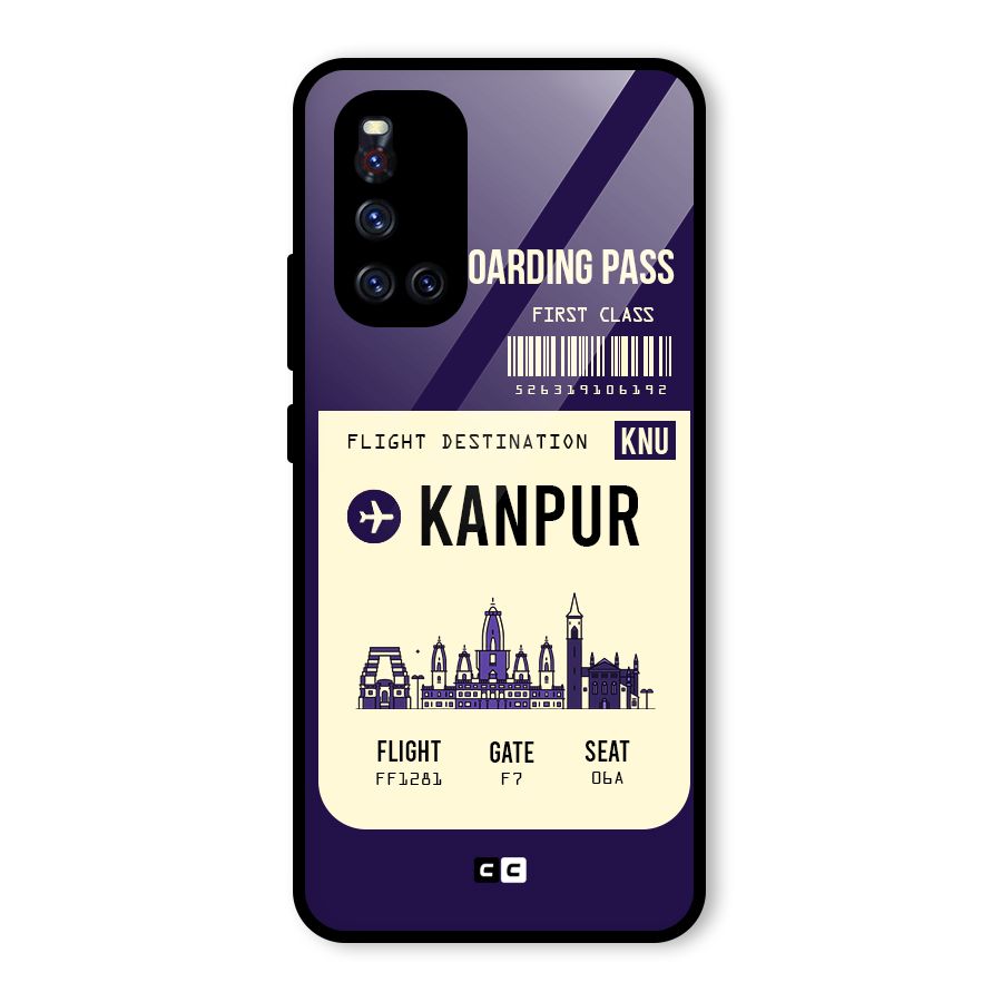 Kanpur Boarding Pass Glass Back Case for Vivo V19